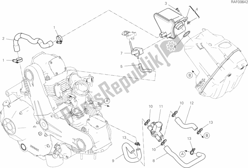 Tutte le parti per il Sistema Di Aria Secondaria del Ducati Scrambler Full Throttle 803 2020